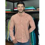 Camisa Manga Longa PRL Xadrez Laranja
