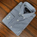 Camisa Manga Longa PRL Xadrez Azul.