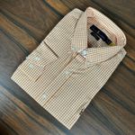 Camisa Manga Longa PRL Xadrez Laranja. 