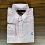 Camisa Manga Longa PRL Xadrez Rosa. 