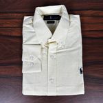 Camisa Manga Longa Linho PRL Amarelo.