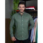 Camisa Manga Longa Linho PRL Verde. 