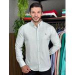 Camisa Manga Longa Linho PRL Verde. 