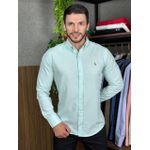 Camisa Manga Longa Linho PRL Verde. 