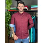 Camisa Manga Longa PRL Vinho. 