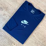 Camiseta Nike Dry Fit Manga Longa Azul