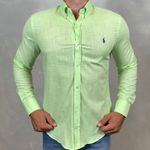 Camisa Manga Longa Linho PRL Verde