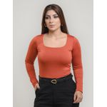 Body Simara Manga Longa Laranja