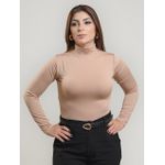 Body Silvia Manga Longa Gola Alta Nude