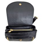 Mochila Bolsa Feminina - Preta - COURO LEGÍTIMO