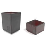 Kit 3 WorkSpace - TABACO - Porta Lápis e Porta Clips - Couro Legítimo