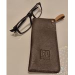 Estojo Porta Óculos Flex - Tabaco - COURO LEGÍTIMO