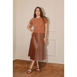 Blusa tricot Manguinha - Caramelo