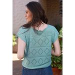 Blusa Tricot Ponto - Turquesa