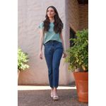 Blusa Tricot Ponto - Turquesa