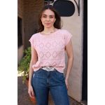 Blusa Tricot Ponto - Rosa