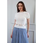 Blusa Tricot Manguinha - Off White