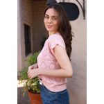 Blusa Tricot Ponto - Rosa