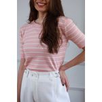 Blusa Tricot Listras - Rosa