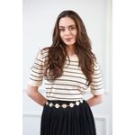 Blusa Tricot Listras - Bege