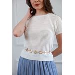 Blusa Tricot Manguinha - Off White