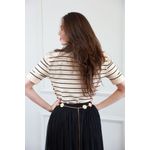 Blusa Tricot Listras - Bege