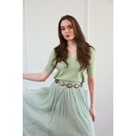 Blusa Tricot decote V - Verde