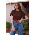 T Shirt Algodão - Marrom