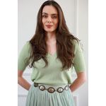 Blusa Tricot decote V - Verde