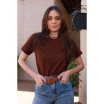 T Shirt Algodão - Marrom