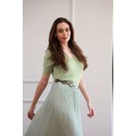 Blusa Tricot decote V - Verde