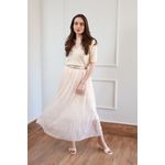 Blusa Tricot dec V - Bege