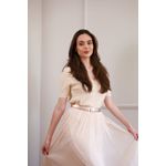 Blusa Tricot dec V - Bege