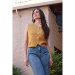 Colete Tricot Modal - Açafrão