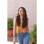 Colete Tricot Modal - Açafrão