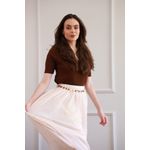 Blusa Tricot Dec V - Marrom