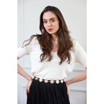 Blusa Tricot Dec V - Off White