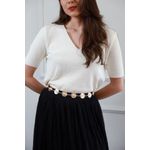 Blusa Tricot Dec V - Off White