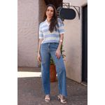 Blusa Tricot Listras - Azul