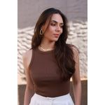 Regata Canelado - Marrom