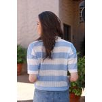 Blusa Tricot Listras - Azul