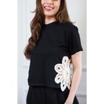 T Shirt renda - Preto