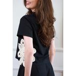 T Shirt renda - Preto