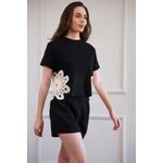 T Shirt renda - Preto