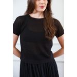 Blusa Tricot Manguinha - Preto