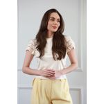 Blusa Manga Laise - Creme