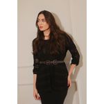 Cardigan Tricot Vazado - Preto