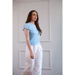 Blusa Manga Laise - Azul