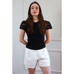 Blusa Manga Laise - Preto
