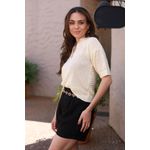 Blusa Tricot Rendada - Manteiga